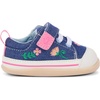 image:imageSee Kai Run Stevie Mini  Baby Sneaker with Traction for First WalkersBlue DenimGarden
