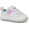 image:imageSee Kai Run Stevie Mini  Baby Sneaker with Traction for First WalkersSilver Metallic