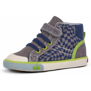 image:imageSee Kai Run  Dane High Top Sneaker for Kids GrayCheckeredGrayCheckered
