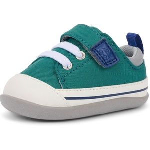 image:imageSee Kai Run Stevie Mini  Baby Sneaker with Traction for First WalkersJungle Green