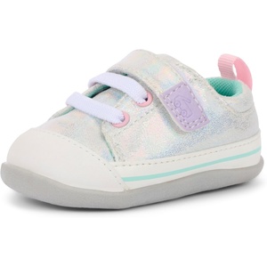 image:imageSee Kai Run Stevie Mini  Baby Sneaker with Traction for First WalkersSilver Metallic