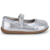 image:imageSee Kai Run Jane II Shoes for Kids  Ideal for Toddlers and Little Kids  Leather Upper  Hook and Loop StrapSilver
