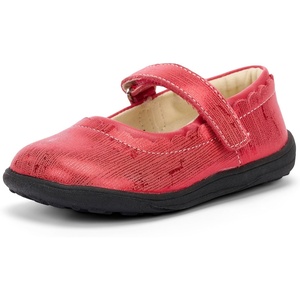 image:imageSee Kai Run Jane II Shoes for Kids  Ideal for Toddlers and Little Kids  Leather Upper  Hook and Loop StrapRed Metallic